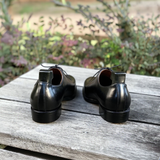 Black Leather Pamira Whole Cut Oxfords - Formal Shoes - AW24