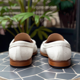 White Leather Ivory Ease Slip-On Loafers - Summer 2024 Collection