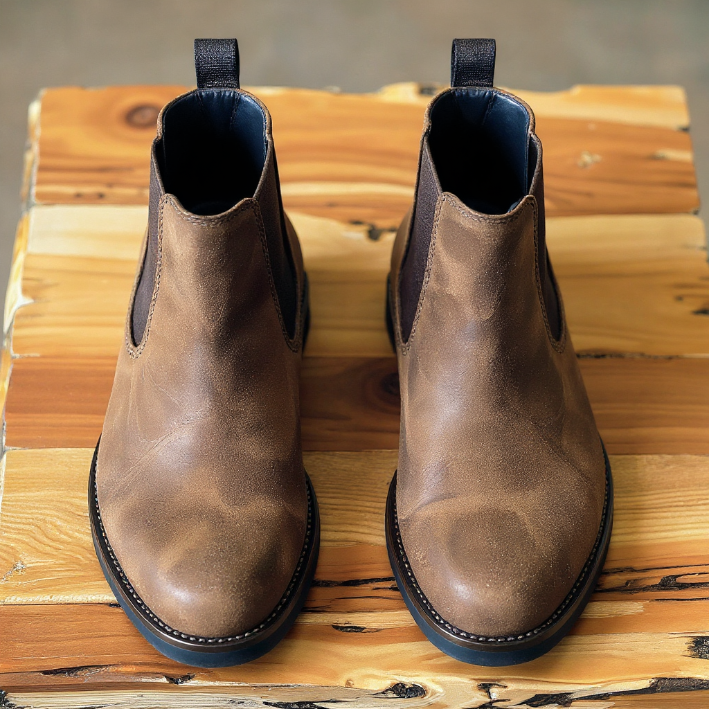 Brown Nubuck Leather Bartolo Chelsea Boot