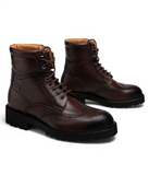 Brown Leather Troyes Chunky Derby Boots - AW24 - Hiking and Trekking Boots