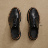 Black Leather Eros Chunky Derby Shoes - AW24