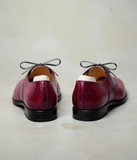 Burgundy Leather Elowen Brogue Oxfords - Formal Shoes - SS23