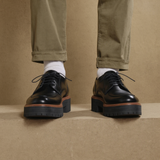 Black Leather Eros Chunky Derby Shoes - AW24