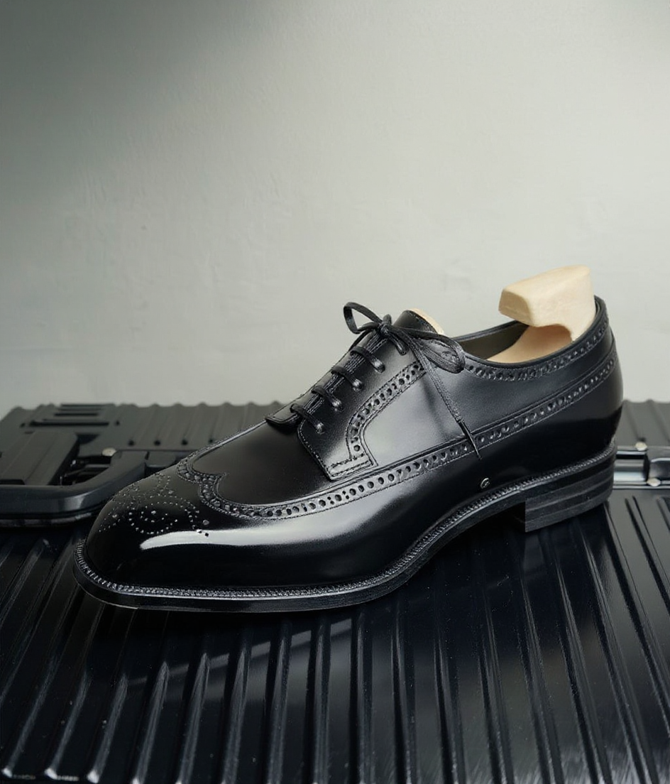 Black Leather wingtip Oxfords - Formal Shoes