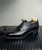 Black Leather wingtip Oxfords - Formal Shoes