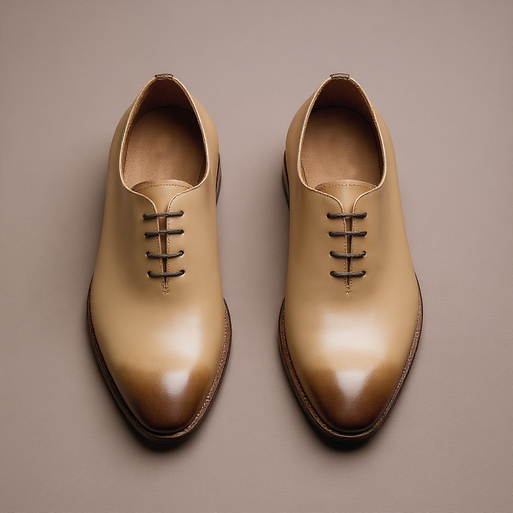 Cream Leather Nandes Oxford Shoes