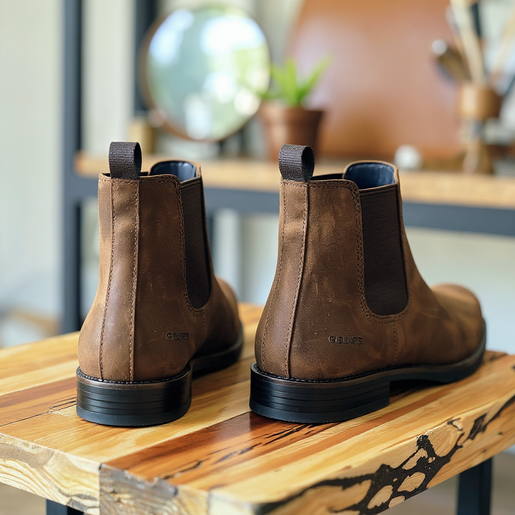 Brown Nubuck Leather Bartolo Chelsea Boot