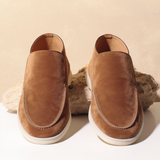 Tan Suede Leather Ronald City Half Boots - ITALIAN AW26