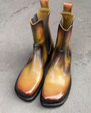 Mango Yellow Leather Stylish Stompers Chelsea Boot - Summer 2024 Collection
