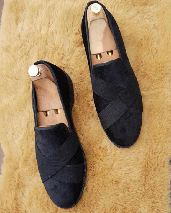 Black Leather Peshawari Loafers | Wedding Shoes for Groom | Shoes for Haldi Mehendi Sangeet