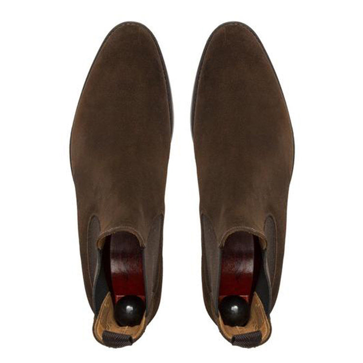 Brown Suede Fenland Slip On Chelsea Boots