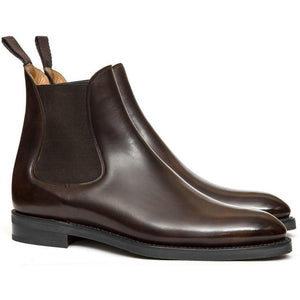 Brown Leather Fenland Slip On Chelsea Boots