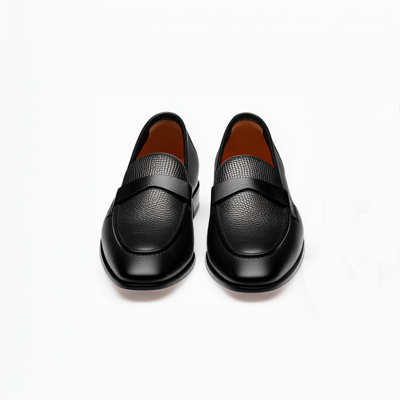 Black Leather Lucian Slip On Unlined Loafers - Comfort First Edition -  Casual Shoes Collection