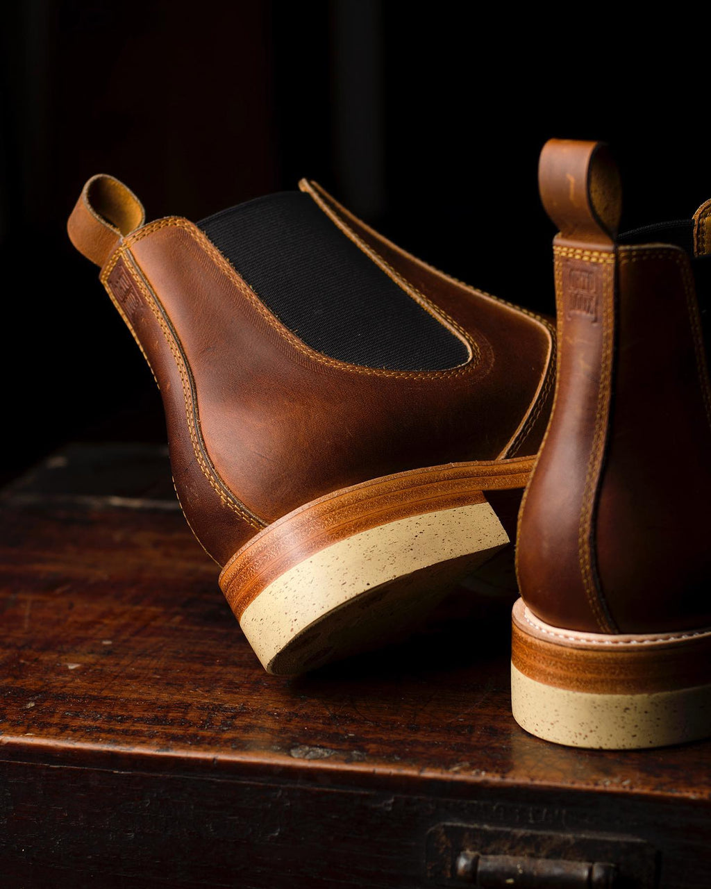 Tan Suede Leather Ferneto Chunky Chelsea Boots