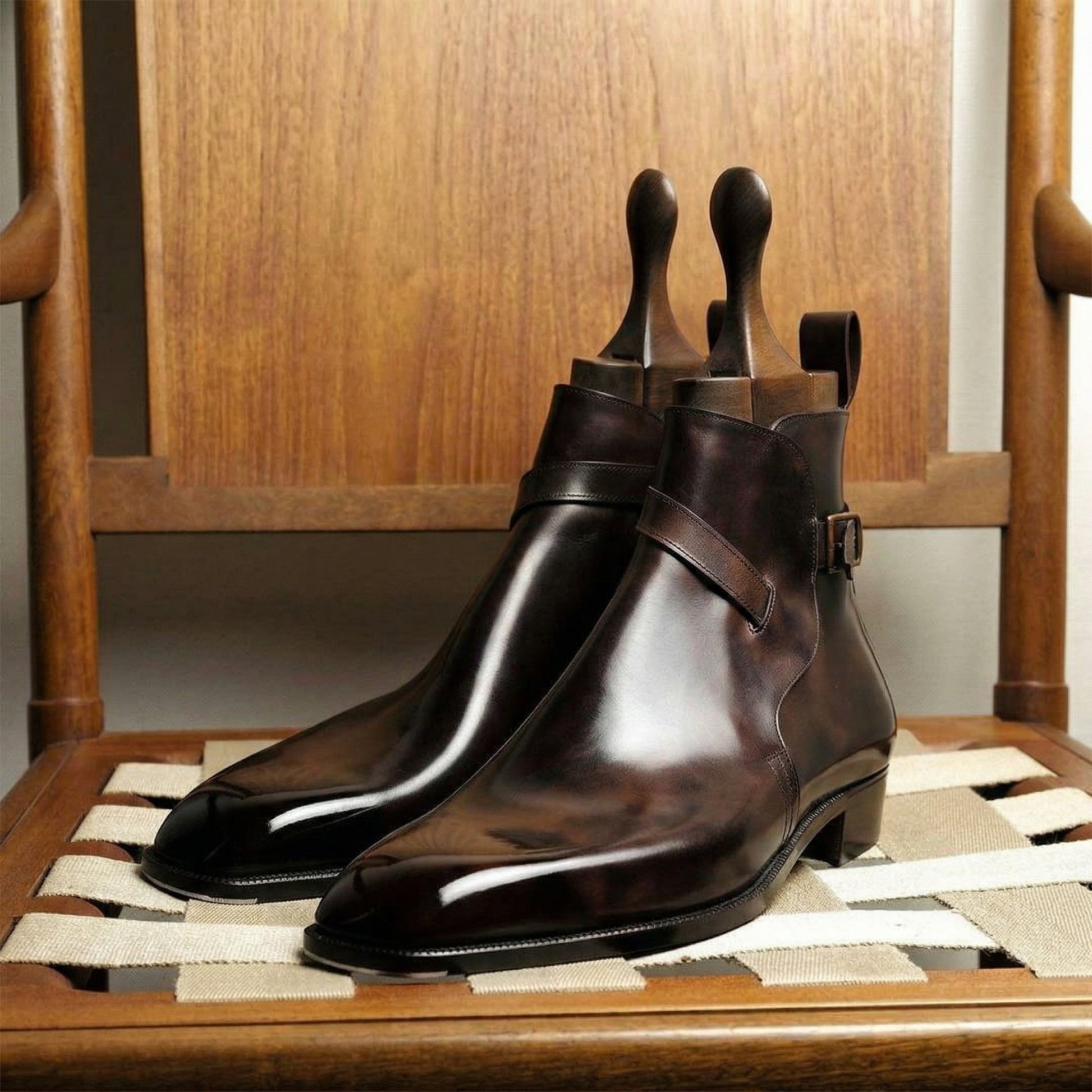 Brown Leather Albon Slip On Jodhpur Boots