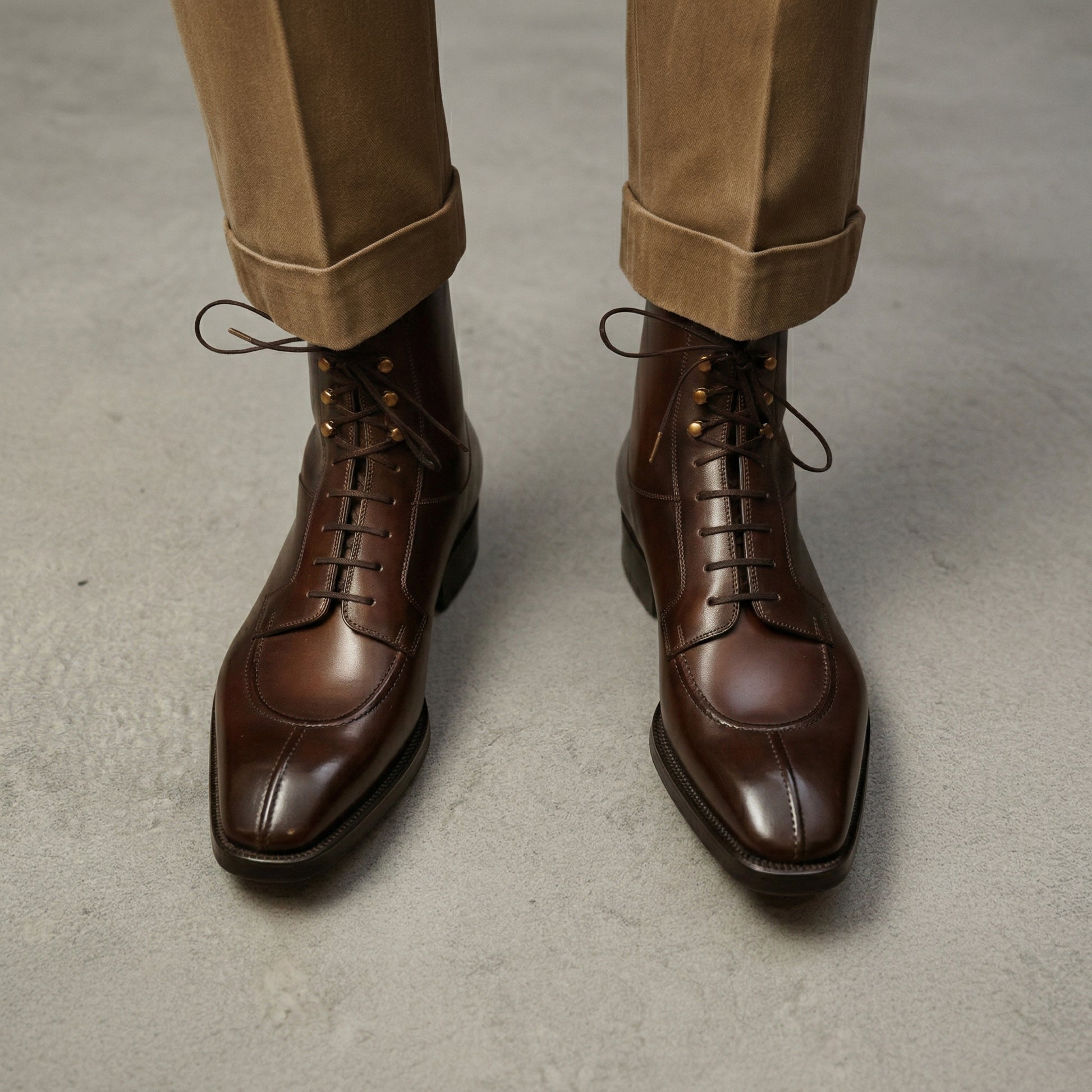 Brown Leather Vieste Lace Up Derby Boots - AW24