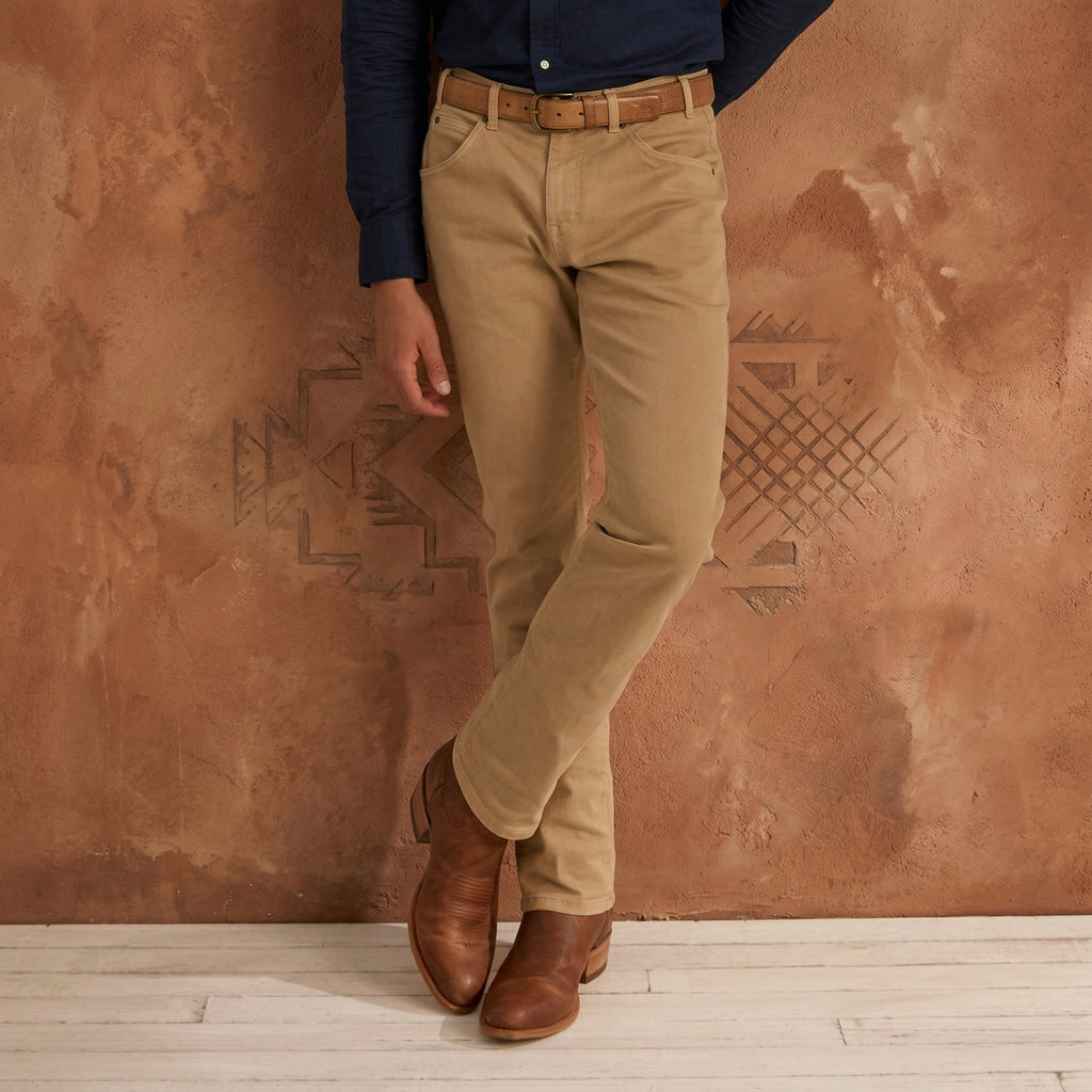 Tan Leather Renovaux Slip On Zipper Western Cowboy Boots - AW24