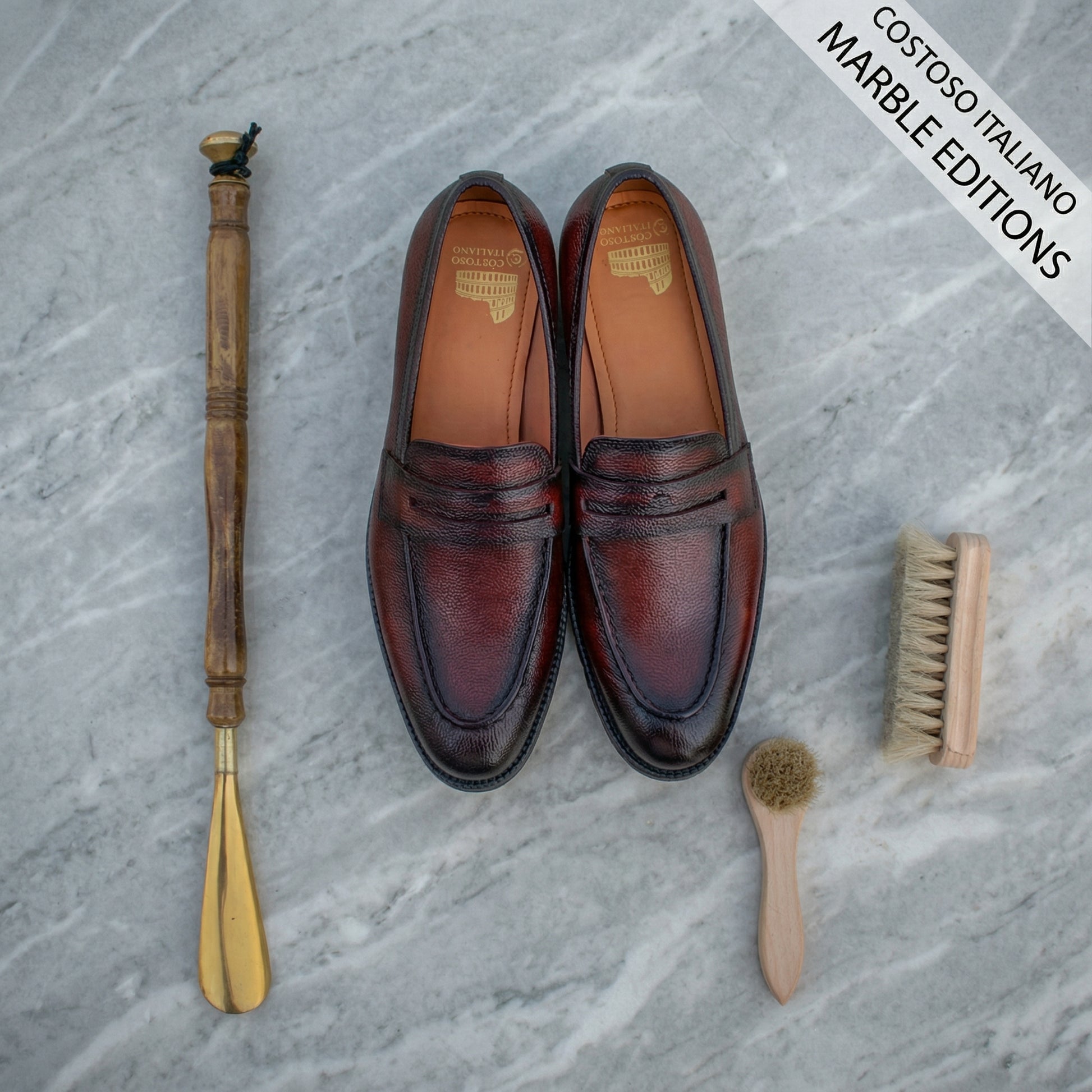 Height Increasing Brown Leather Montreal Chunky Loafers