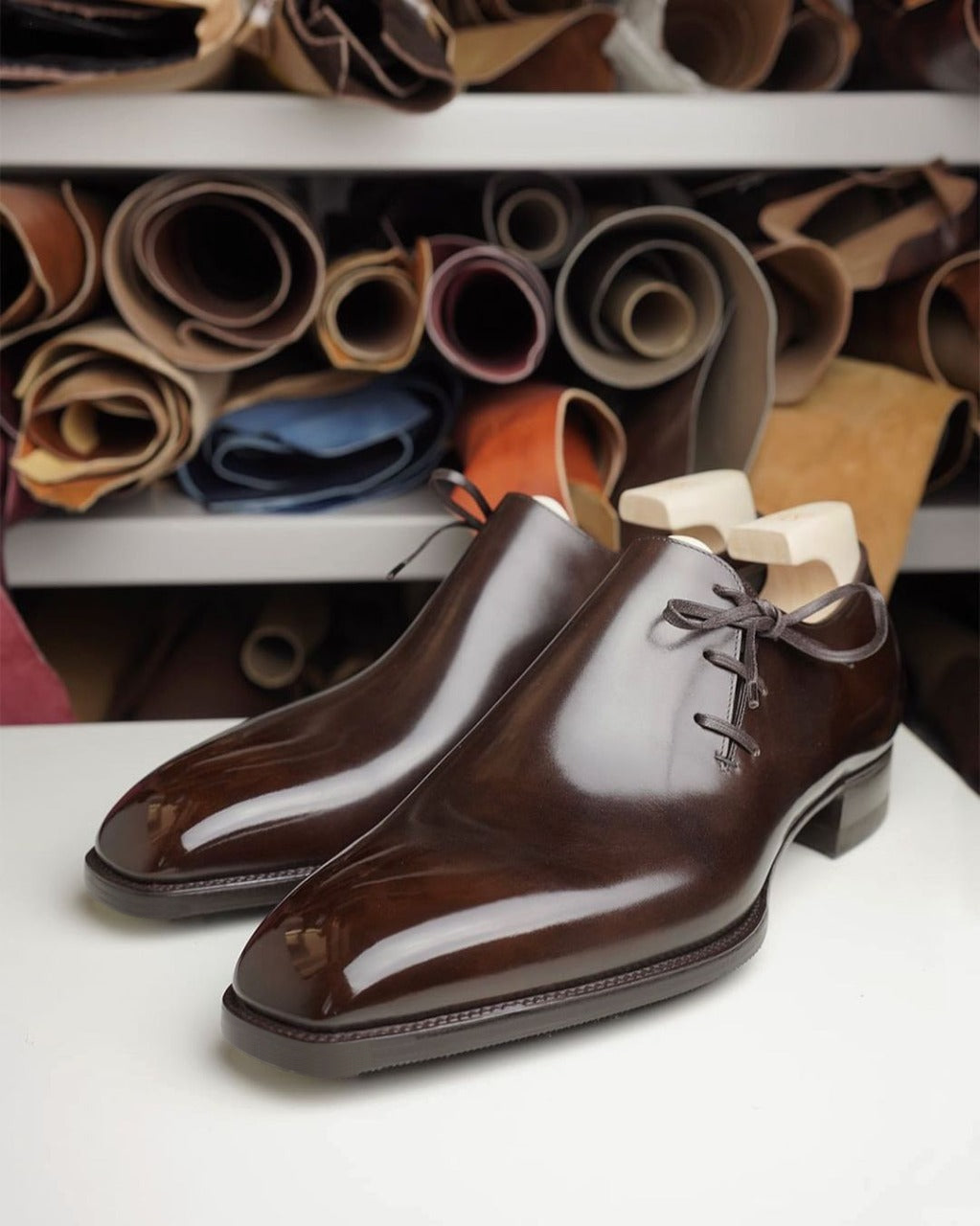 Brown Leather Camria Whole Cut Oxfords - Formal Shoes - ITALIAN AW26