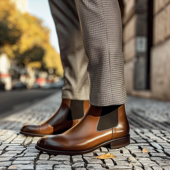 Brown Leather Gesto Chelsea Boot