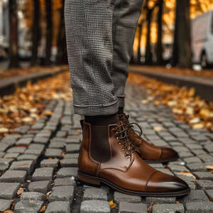 Brown Leather Generoso Chukka Boot