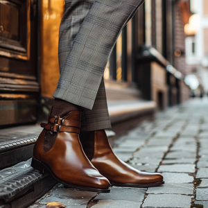 Brown Leather Garbo Jodhpur Boot