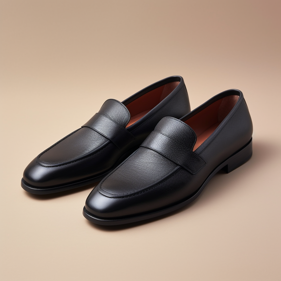 Black Finneas Slip On Unlined Loafers