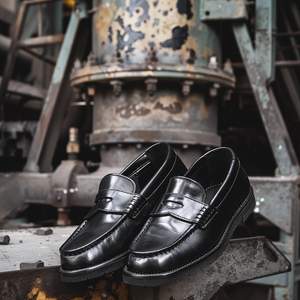 Black Classic Comfort  Leather Loafer Shoe  - Summer 2024 Collection