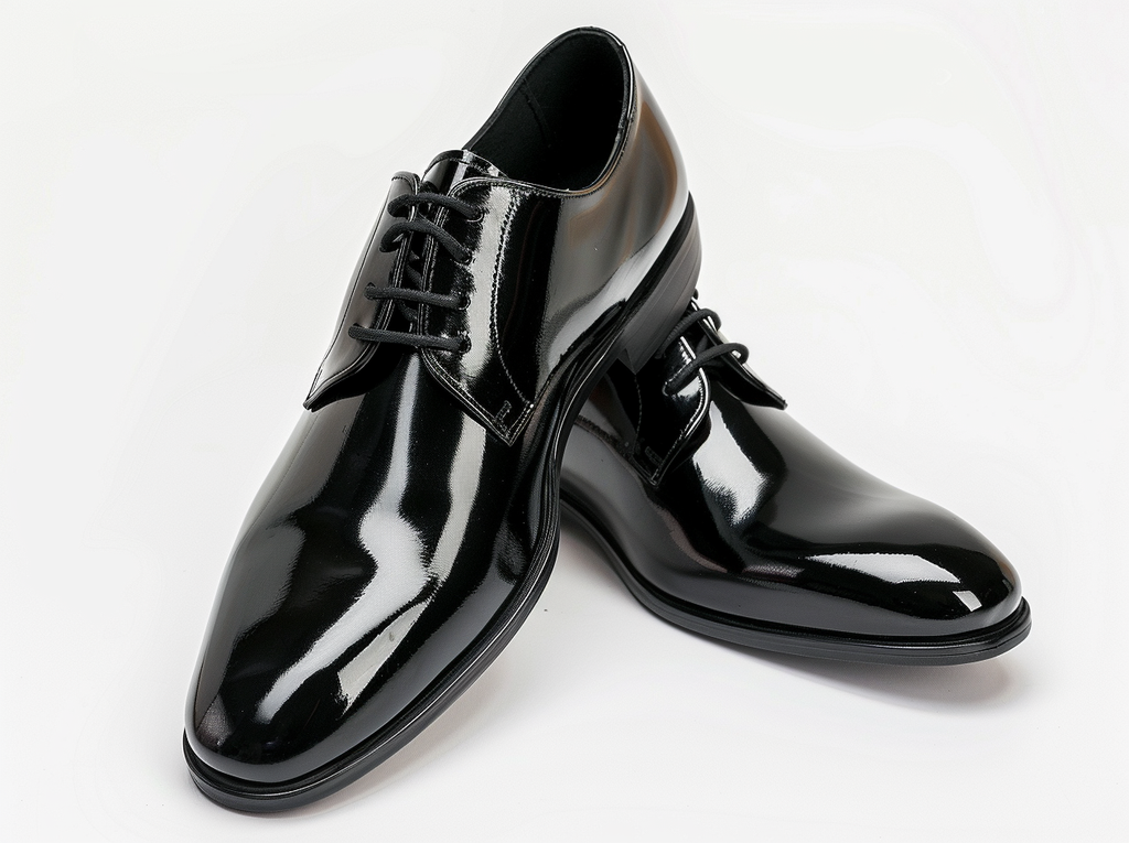 Black Leather Wheatfield Oxford with Pointed Toe Cap - Summer 2024 Collection