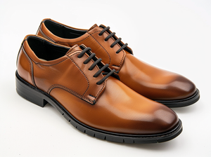 Tan Leather Sunbaked Sahara Oxford Derby Shoes - Summer 2024 Collection