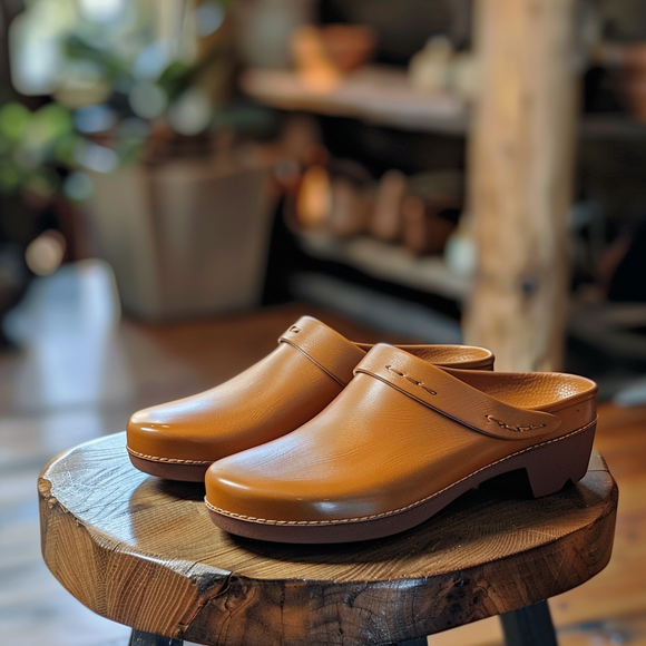 Tan Leather Celeste Calm Mule Loafers - Summer 2024 Collection