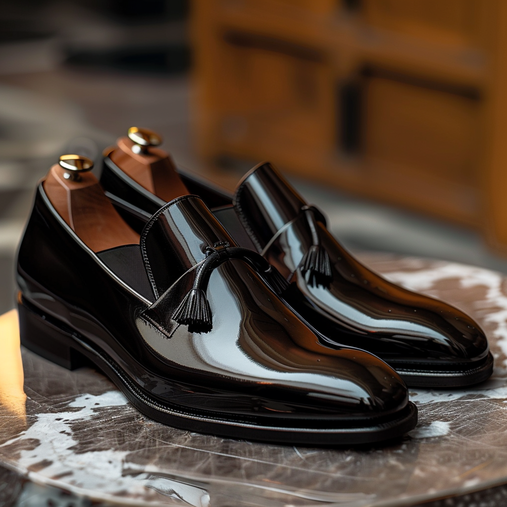 Black Leather Charm Craze Tassel Loafer - Summer 2024 Collection: The Royale Collection