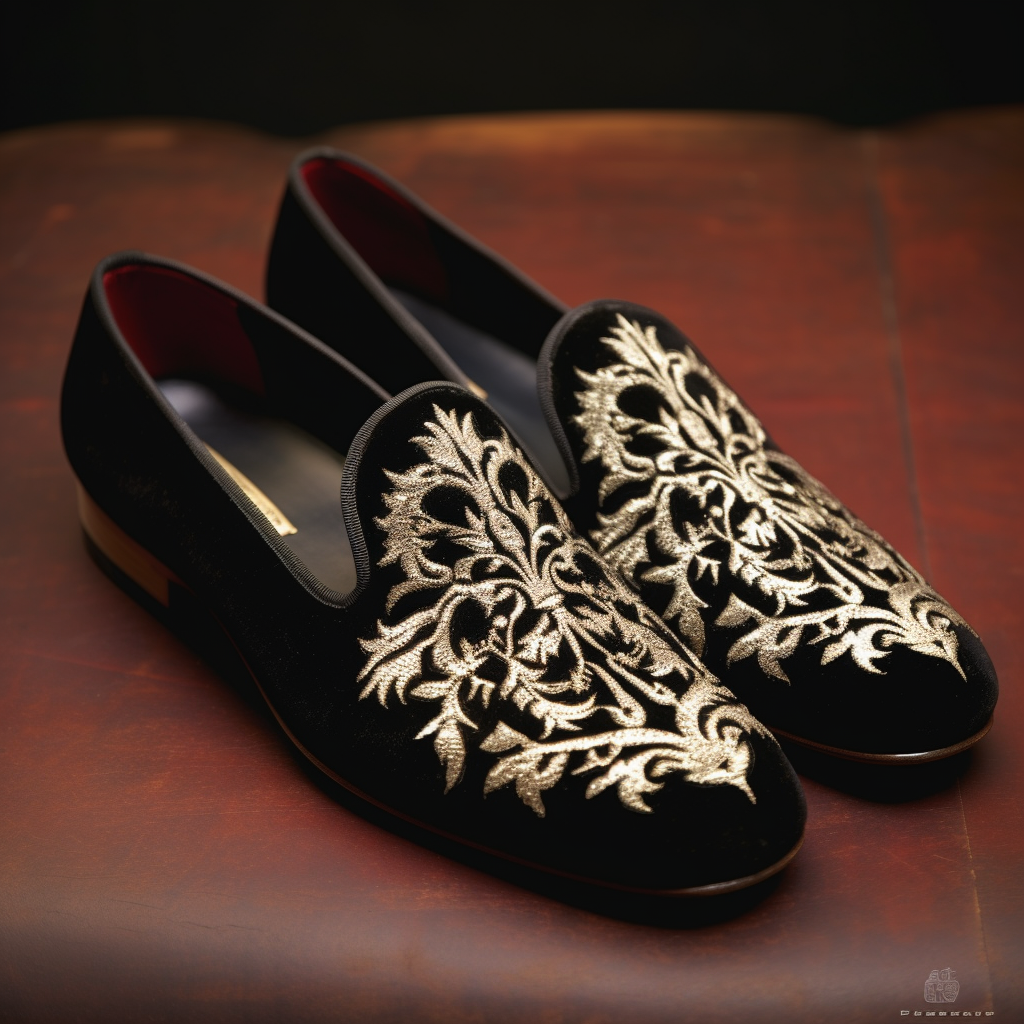 Black Velvet Hand Work Zardozi Peshawari Loafers | Wedding Shoes for Groom | Shoes for Haldi Mehendi Sangeet