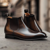 Brown Leather Astorga Toecap Chelsea Boots -Summer 2024 Collection