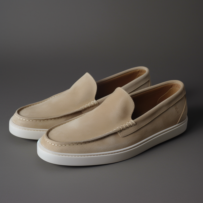 Biege Suede Anthea Slip On Sneakers