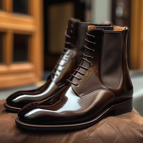 Brown Leather Modern Maven Derby Toecap Chelsea Boots - Summer 2024 Collection