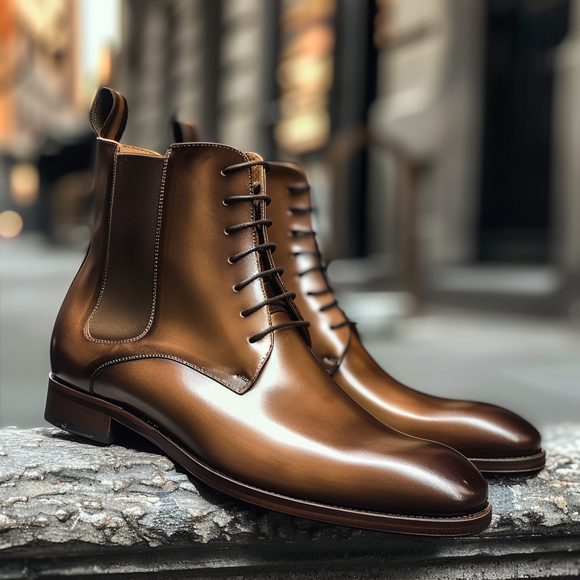 Tan Leather Metro Edge Derby Toecap Chelsea Boots - Summer 2024 Collection