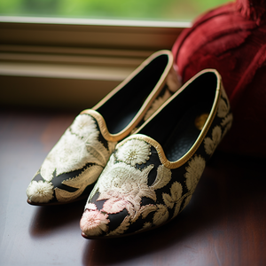 Black Velvet Embroidery Work Peshawari Loafers | Wedding Shoes for Groom | Shoes for Haldi Mehendi Sangeet