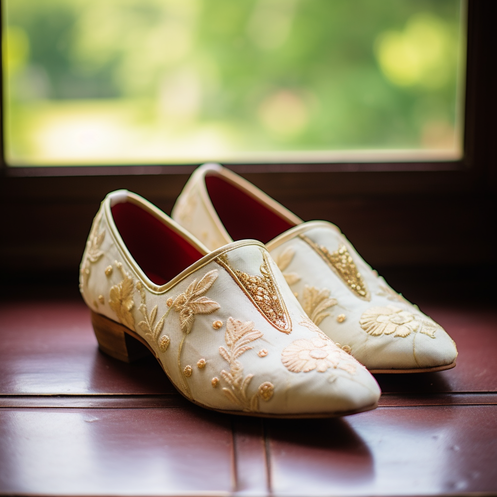 White Velvet Peshawari Loafers