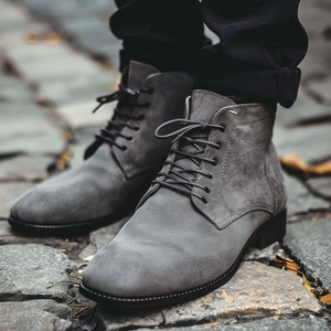 Grey Dune Stride Chukka Desert Boots with Leather Sole Summer 2024 Collection