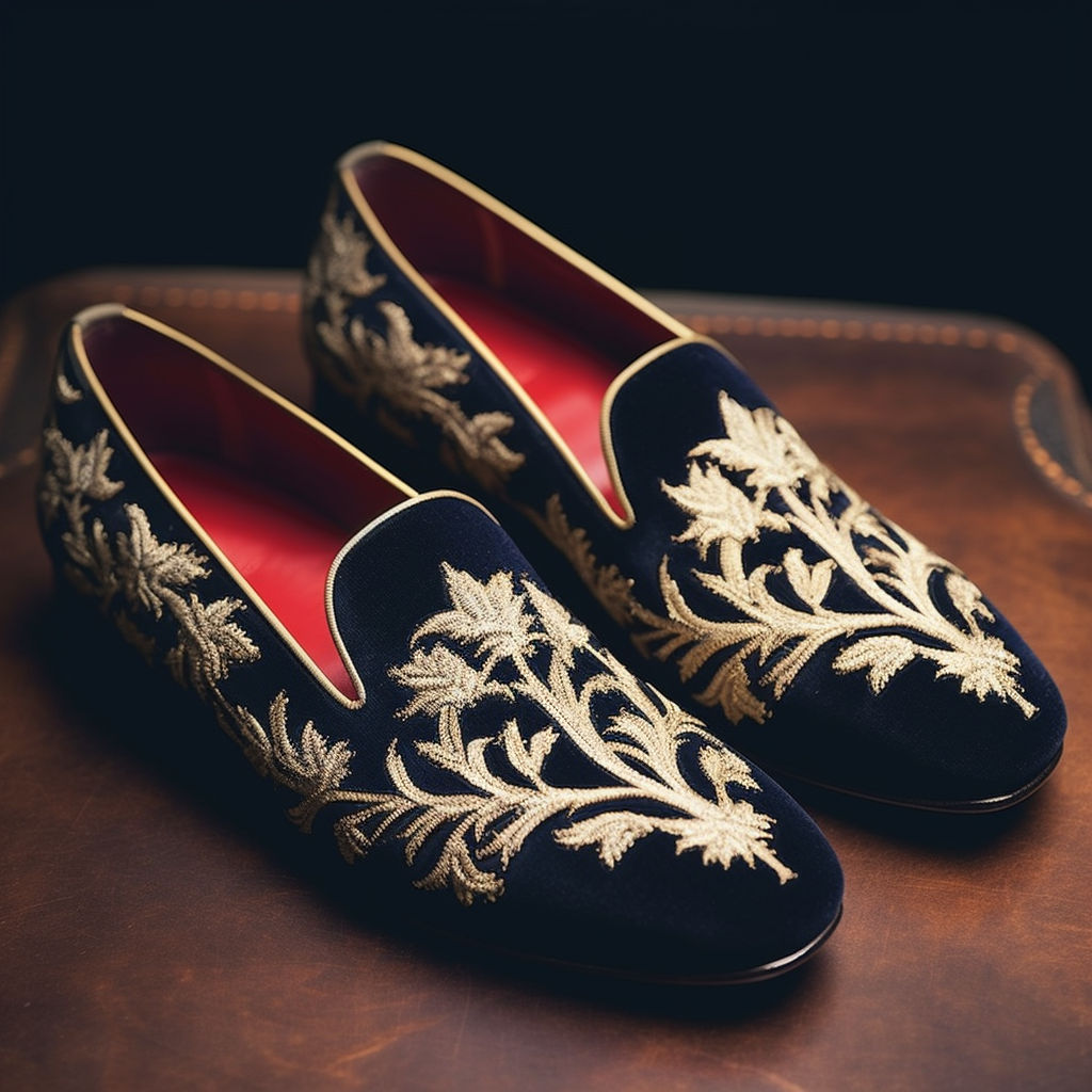 Black Velvet Hand Work Zardozi Peshawari Loafers | Wedding Shoes for Groom | Shoes for Haldi Mehendi Sangeet