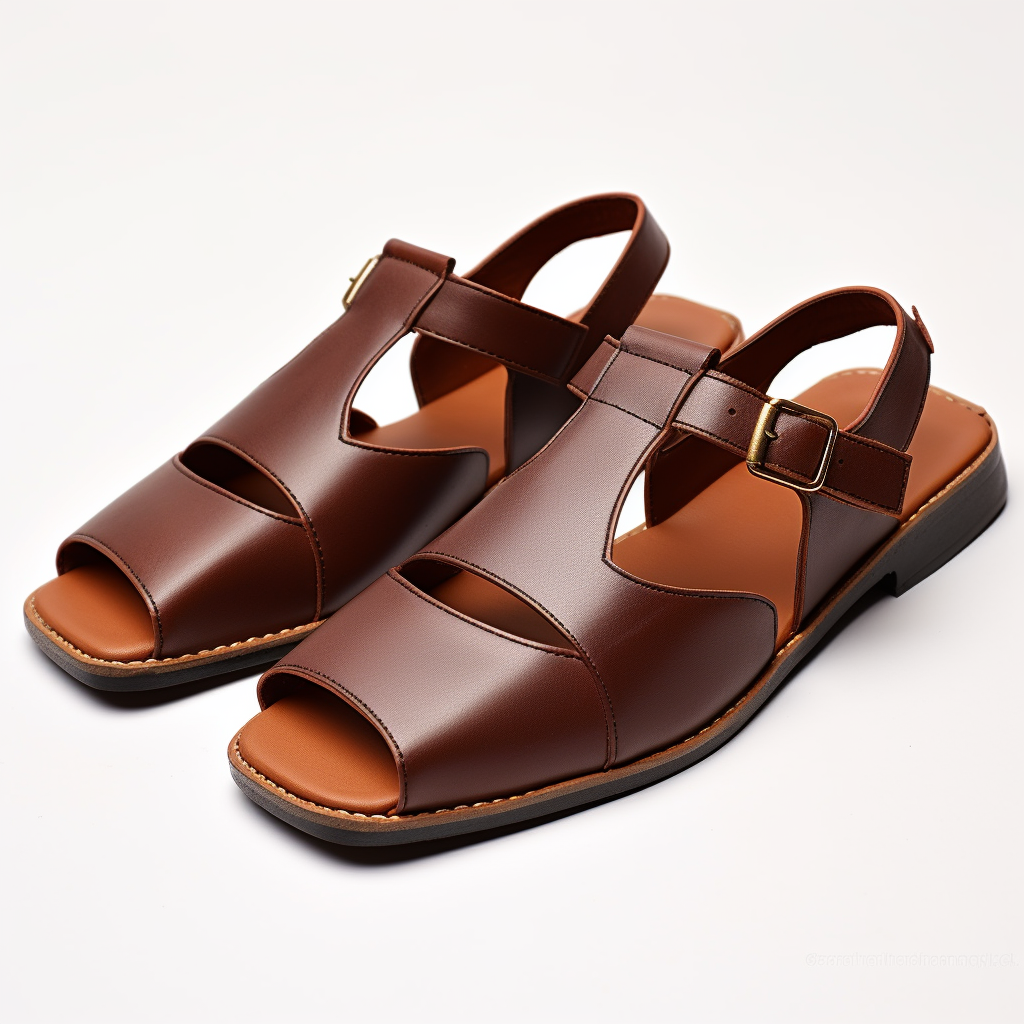 Brown Leather Peshawari Sandal | Wedding Shoes for Groom | Shoes for Haldi Mehendi Sangeet