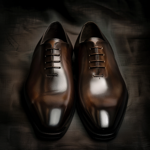 Brown Leather Maniero Oxfords