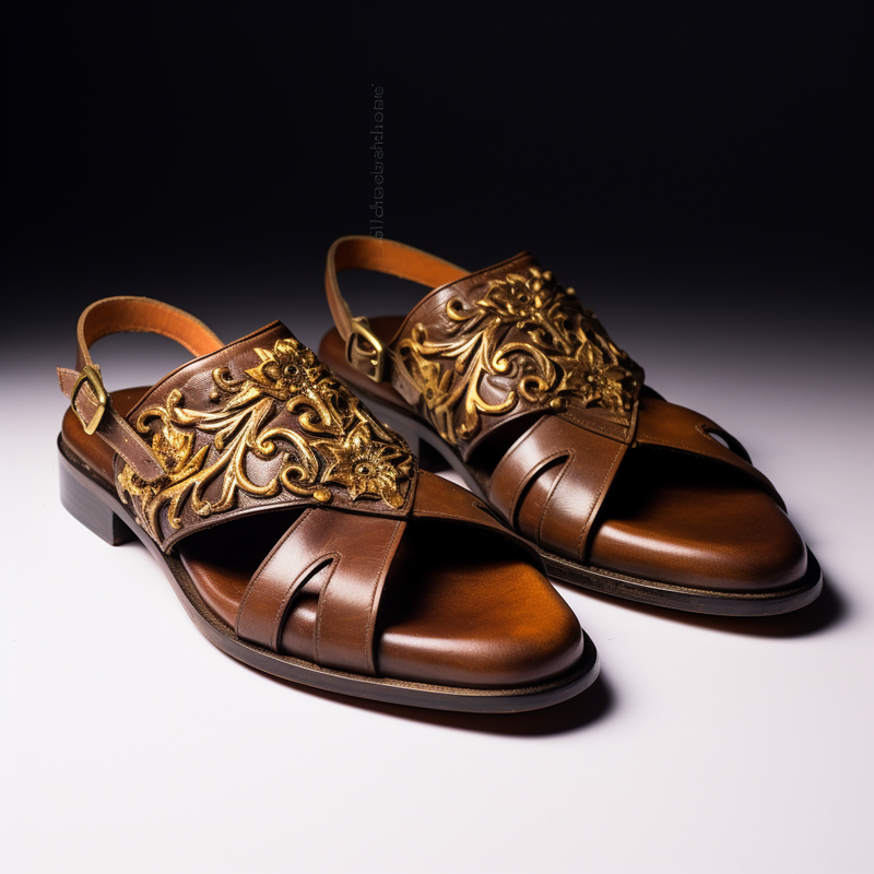 Burgundy Leather Hand Work Zardozi Peshawari Loafers | Wedding Shoes for Groom | Shoes for Haldi Mehendi Sangeet
