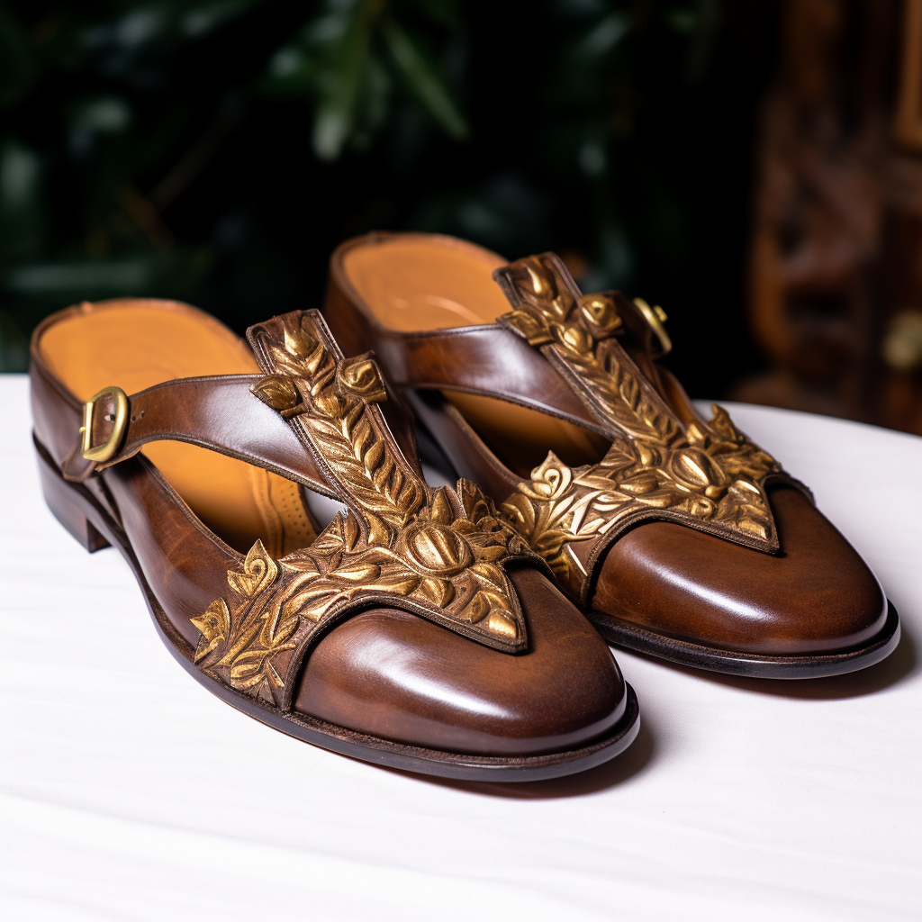 Luxury Edition - Artisian Made Brown Italian Leather Hand Work Zardozi Peshawari Loafers | Wedding Shoes for Groom | Shoes for Haldi Mehendi Sangeet