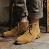Tan Suede Vatero Chukka Desert Boots with Leather Sole - Summer 2024 Collection
