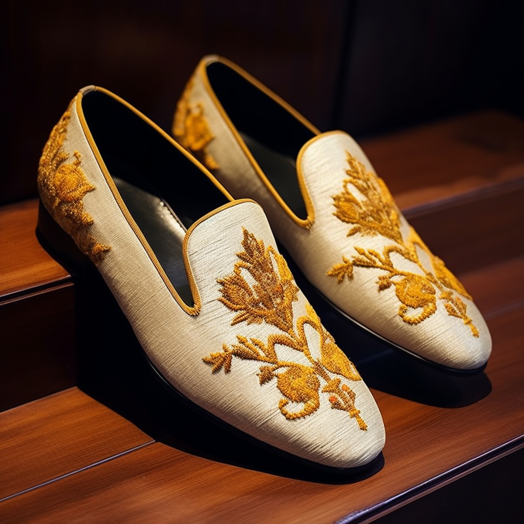 White Velvet Hand Work Zardozi Leather Peshawari Loafers | Wedding Shoes for Groom | Shoes for Haldi Mehendi Sangeet