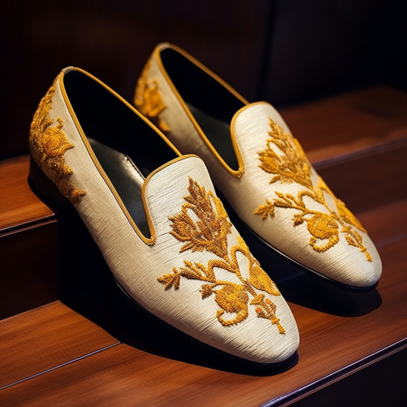 White Velvet Leather Peshawari Loafers | Wedding Shoes for Groom | Shoes for Haldi Mehendi Sangeet