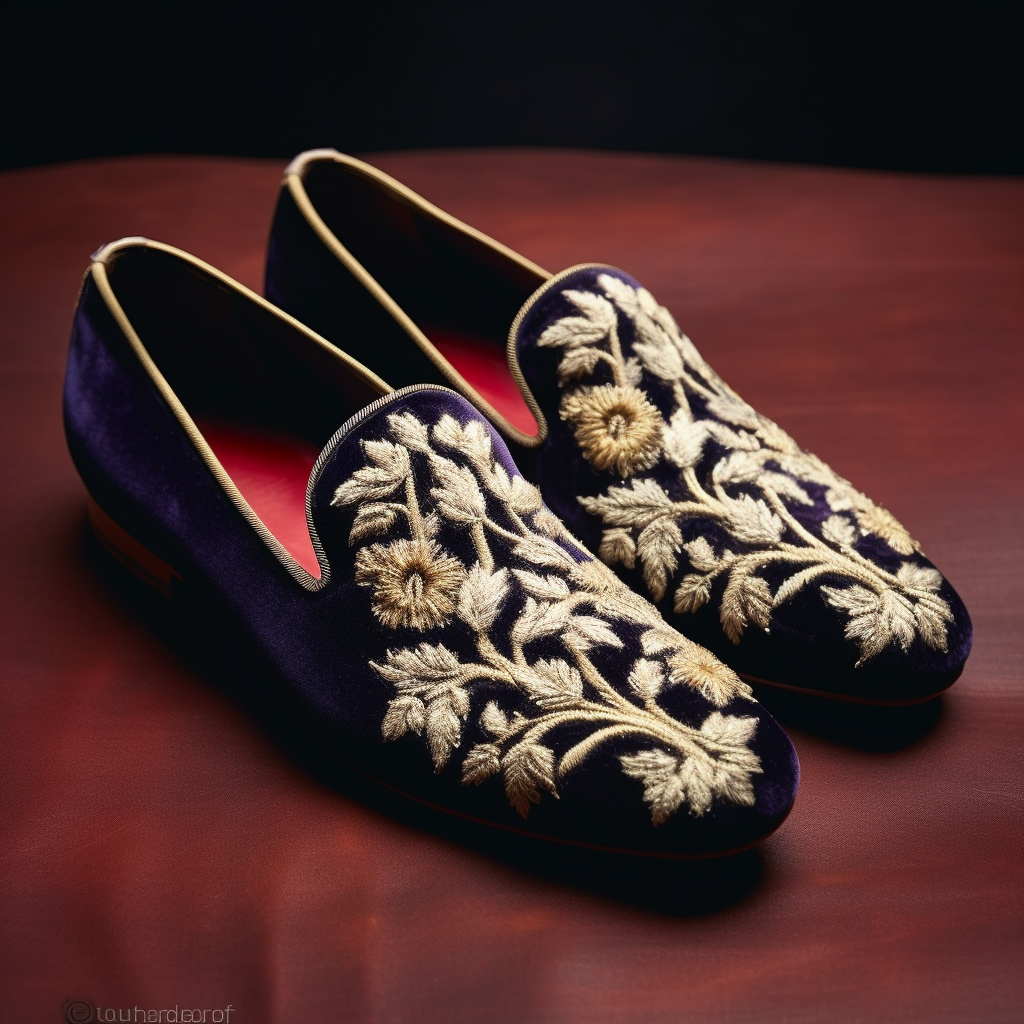Blue Velvet Hand Work Zardozi Peshawari Loafers | Wedding Shoes for Groom | Shoes for Haldi Mehendi Sangeet