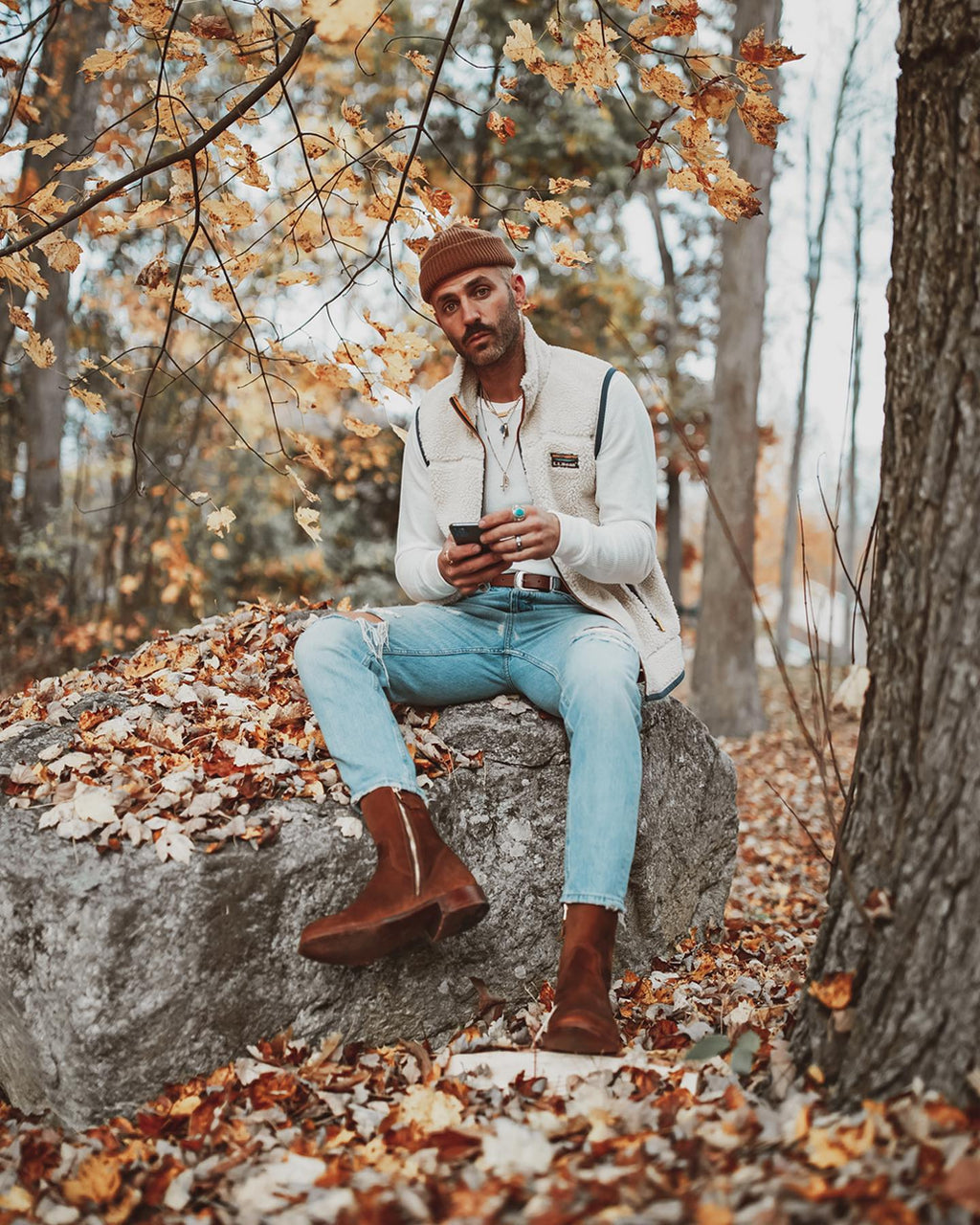Tan Suede Draven Zipper Boots - AW24